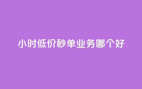 24小时低价秒单业务哪个好 - 24小时低价秒单服务推荐与比较! 第1张